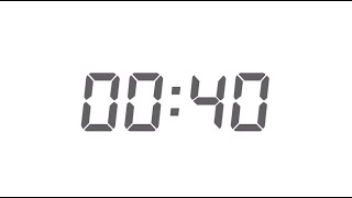 Minimal Time - 40 Second Digital Time | Countdown |⏱
