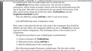 JTabbedPane Demo