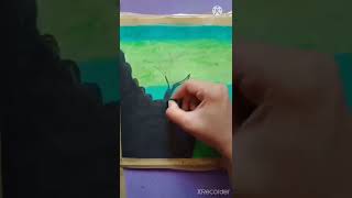How To Draw Sunset Drawing With Oil Pastels #shorts #youtubeshorts #shortsyoutube