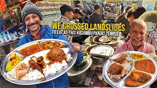 Srinagar आते ही Indian Temple Food | Traveled 500kms Snow Covered Kashmir for Kashmiri Pandit Food