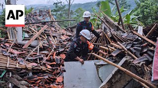 Aftermath of landslides and flash floods in Indonesia’s Java island