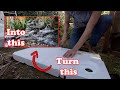 DIY, EASY and CHEAP waterfall feature, Styrofoam and expanding foam. Part 1