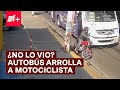 Motociclista se cae frente a un camión y este lo arrolla - N+ #accidente #motociclistas