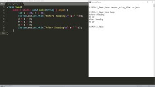 Java - Swap two nos using bitwise exclusive or operator - Practical Demonstrations with explanation