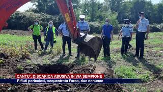 Etg - Cantù, discarica abusiva in via Sempione, area sequestrata, due denunciati