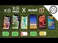 iPhone XS / XS Max vs Galaxy Note 9 vs iPhone X Battery Life DRAIN TEST