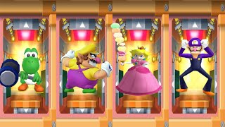 Mario Party 7 Minigames - 8 Player Ice Battle - Yoshi vs Wario vs Waluigi vs Peach vs mario vs boo