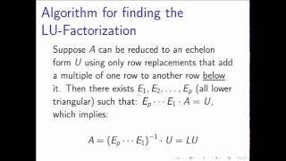 LU matrix factorization - part 2