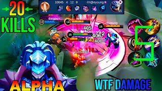 MUST ABUSE THIS MAX DAMAGE BUILD ALPHA 2024!! MLBB ALPHA BEST BUILD