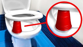 Don't Go Inside If You See a Red Cup Under Toilet Seat