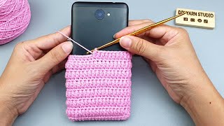 How to Crochet Phone Bag | Crochet Phone Cover | Woolen Craft | DIY Yarn Studio