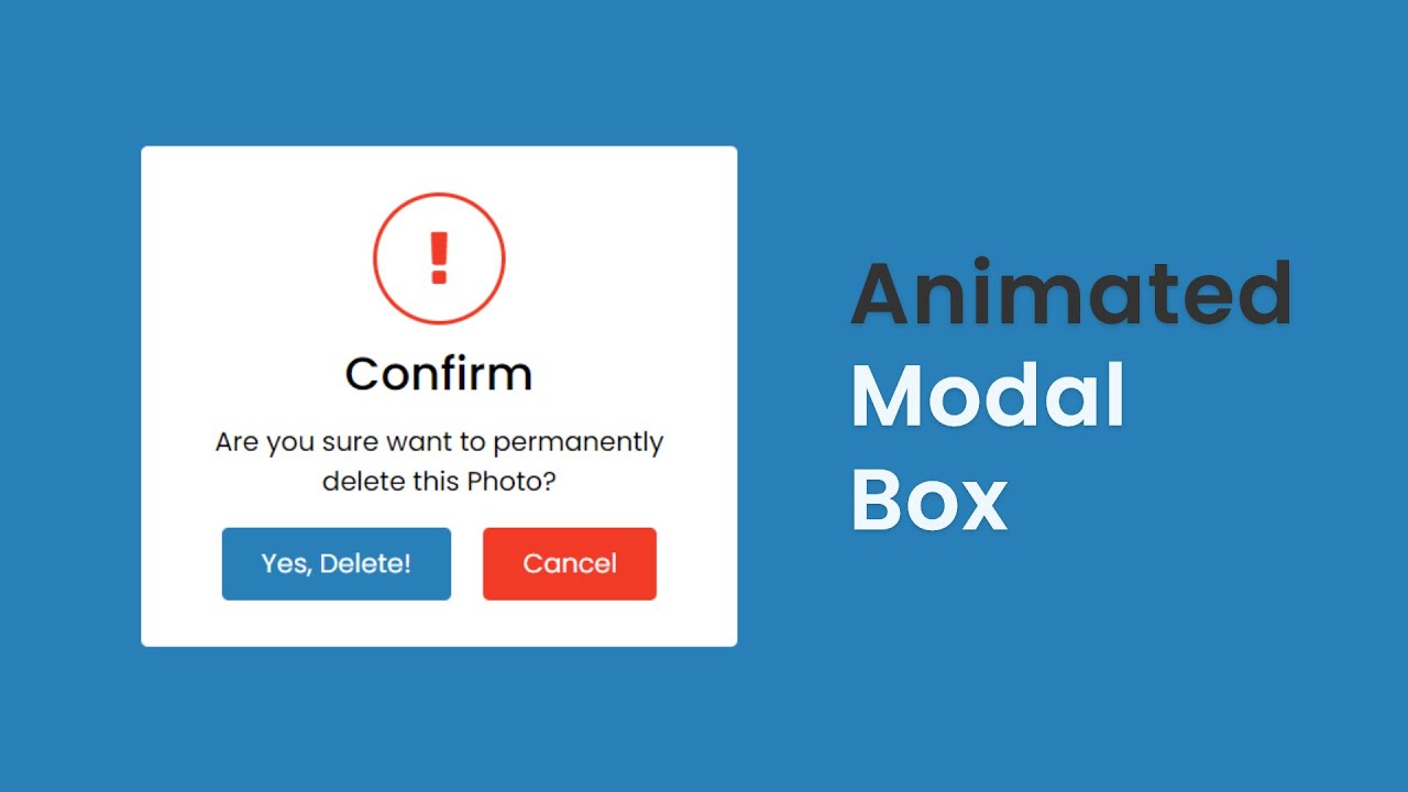 How To Create Popup Modal Box Using HTML & CSS | Web Push Notification ...