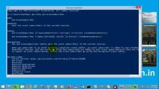 Windows Powershell Tutorial - Get-EventSubscriber