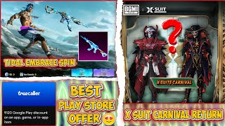 M416 TIDAL EMBRACE SPIN | X SUIT CARNIVAL RETURN ? | ₹120 IN PLAY STORE BEST OFFER ?