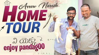 Arrow Naresh Home Tour Pandagoo | Puttaparthi House Full Fun Reels Star | Anchor Satya | Viral Hub