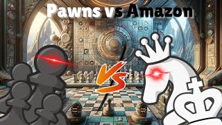 Can the Amazon(queen + knight) defeat 24 Pawns? ║Fairy Chess Part 2