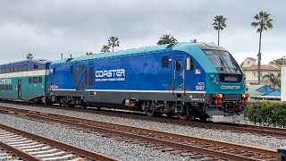 Lots of Amtrak and Coaster on the Coast! Railfanning Southern California's Surf Line