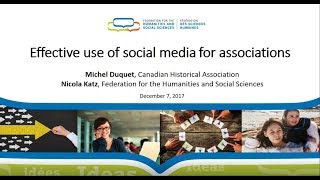 Webinar for members - Effective use of social media for associations