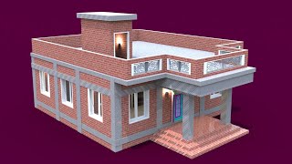 30x30 फ़ीट में बिना प्लास्टर वाला घर का डिज़ाइन | 30x30 GHAR KA NAKSHA house plan