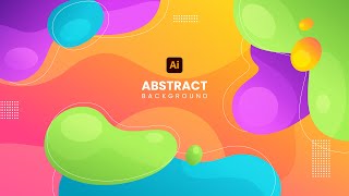 Tutorial for creating a colorful abstract background design. Adobe Illustrator Design.