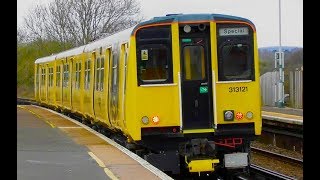 Yellow Class 313/1 - 313121 Passes Ford For Eastleigh Works