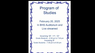 Program of Studies 2-20-2025