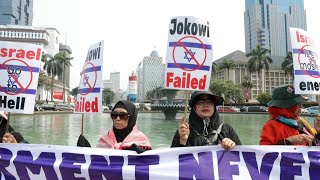Musulmanes marchan en Yakarta contra la presencia de Israel en Mundial sub-20