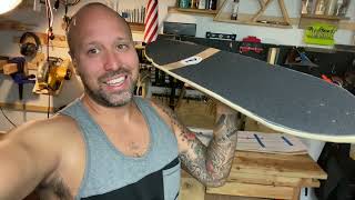 DIY Longboard deck (In 5 min!) Skateboard press prototype
