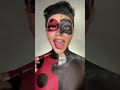 lady bug vs cat noir 🐞😺 makeupinspired ladybug catnoir miraculous sfxmua shorts pachie2323