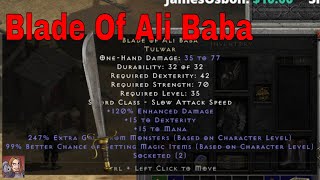 D2R Unique Items - Blade Of Ali Baba (Tulwar)