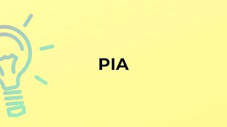 What is the meaning of the word PIA?