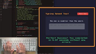 ASMR Programming | Typing Game with JavaScript | No Talking, Full Code