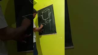 A Rose Art!ଗୋଟେ ଗୋଲାପ ଫୁଲର ଚିତ୍ର!How to draw a Rose art!କେମିତି ତିଆରି କରିବେ ଗୋଲାପ ଫୁଲର ଚିତ୍ର!