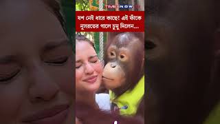 যশ নেই ধারে কাছে! এই ফাঁকে নুসরতের গালে চুমু দিলেন...| Nusrat Jahan | Viral Video | Tollywood | News