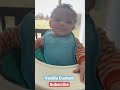 8 Month Infant Eating Baby Food| Gerber Vanilla Custard| Infant Development| Clean Videos