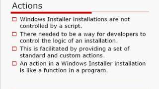 MSI - Actions and Sequences - InstallShield 2009