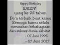 Happy Birthday Sahabatku, SALDY. By Ullah Green