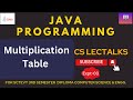 Java program to print Multiplication Table || sctevt java programs| Multiplication Table | Expt-3