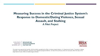 Measuring Outcomes in Response to Victims of Crime