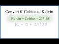 how to convert 0° celsius to kelvin