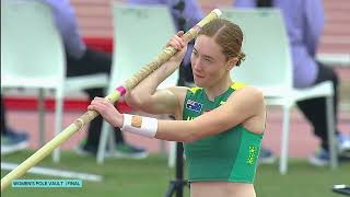 Women's Pole Vault Final, World U20 Championships #mollyhaywood #worldathleticsu20 #womenspolevault