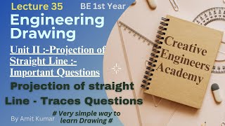 Engineering drawing| Typical questions of Traces