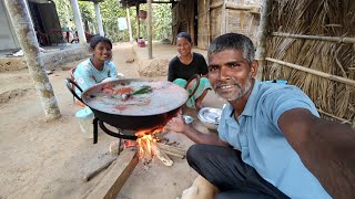 जंगली अरबी पत्ता और जंगली केले फुल और टोमेटो पकाया। Village Daily Life Vlog