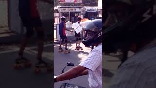 Fusco pooparamba, skating school road show in Chemberi