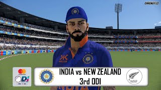 INDIA vs NEW ZEALAND | 3rd ODI Highlights | Hindi Commentary | Cricket 22