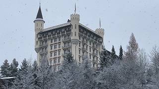 Gstaad Heavy Snowfall Walk ❄️ 4K Winter Swiss Snowing Walking Tour 🇨🇭 Snowstorm in Switzerland 🌨