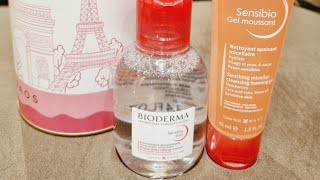 Removing my makeup using #bioderma