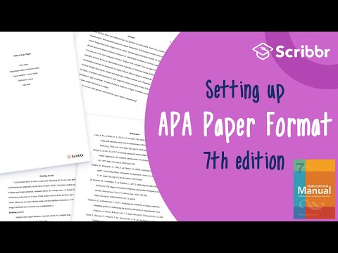 What is the format for an APA research paper?
