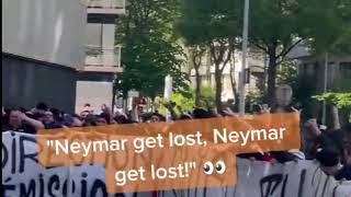 PSG fans chant Messi and Neymar for him to leave