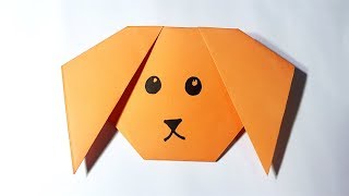 Origami Paper Dog Face | How to Make a Paper Dog Face Easy for Kids
